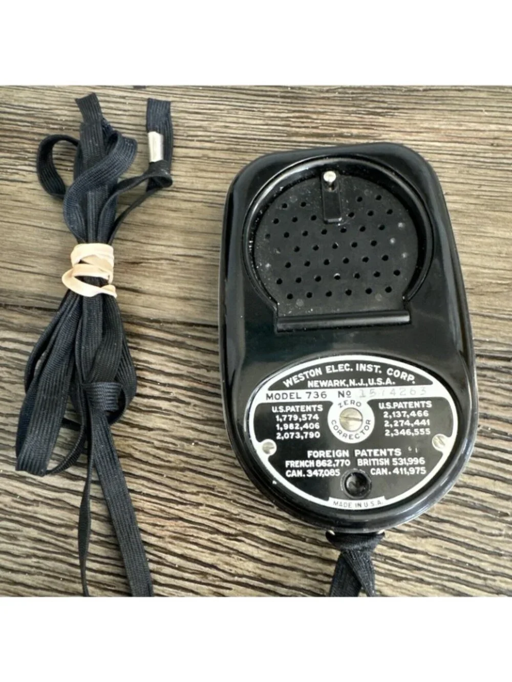 Weston Master II Cine Exposure Meter Model 736 With Strap Vtg Photography Tool